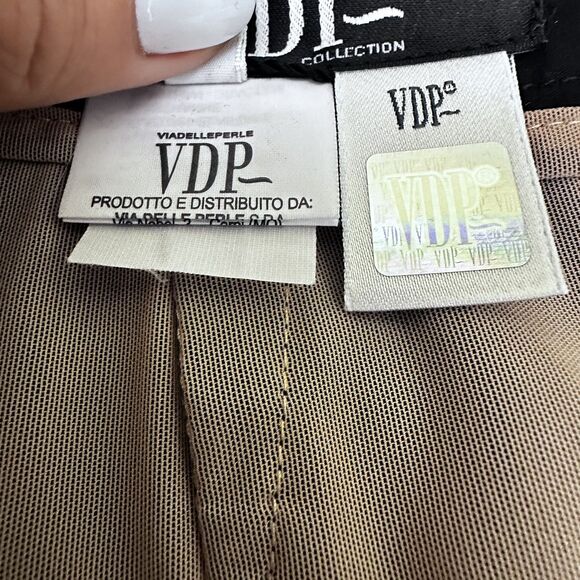 VDP Collection Black Floral Eyelet Cotton Rhinestones Pencil Midi Skirt Sz 6/42 - Picture 14 of 16